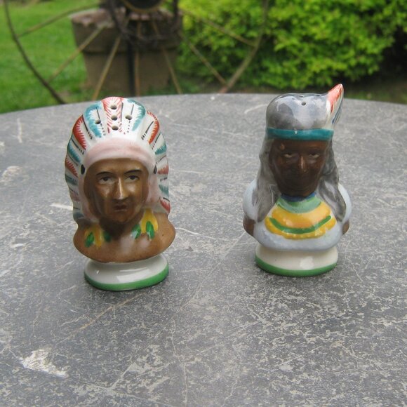 Other - Vintage Native American Chief salt pepper shakers Occupied Japan